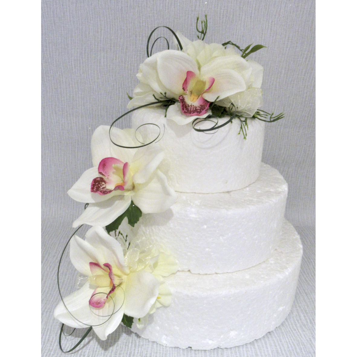 Ivory Orchid Cake Flowers